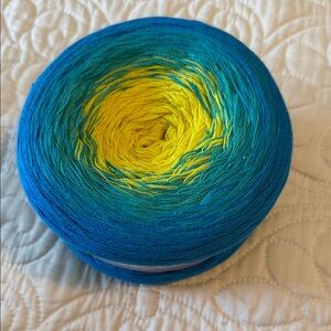 Vibrant Blue and Yellow Yarn